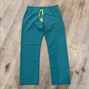Figs Livingston Scrub Pants with Yellow Drawstring